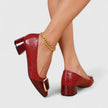 Scarlett | Women's Comfortable Block Heel Loafers with Chain Detail