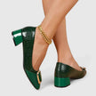 Scarlett | Women's Comfortable Block Heel Loafers with Chain Detail