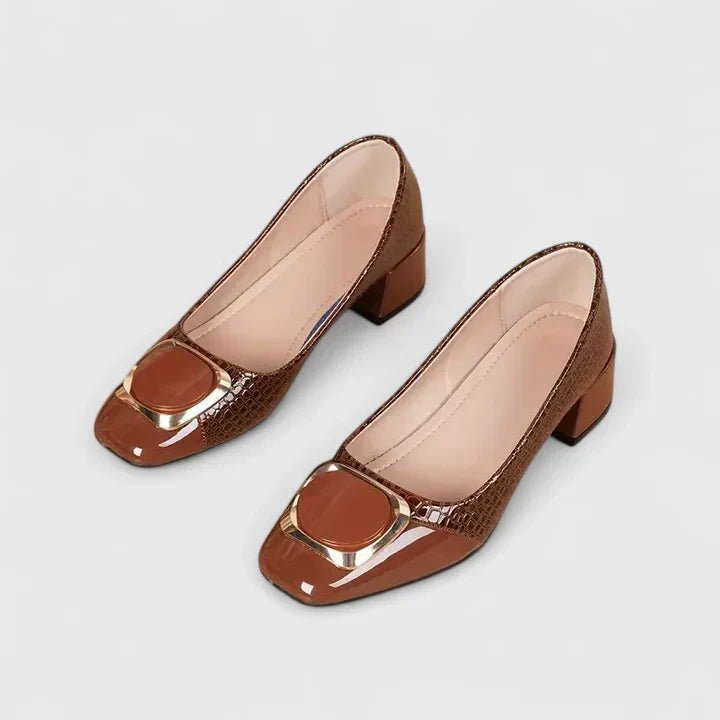 Scarlett | Women's Comfortable Block Heel Loafers with Chain Detail