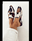 Amelia | Women's Cow-Print Calf-Hair Pointed-Toe Slip-On Loafers