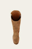 Charlotte | Women's Dark Brown Leather Knee-High Block-Heel Boots