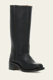 Charlotte | Women's Dark Brown Leather Knee-High Block-Heel Boots