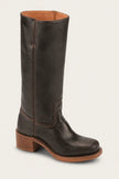 Charlotte | Women's Dark Brown Leather Knee-High Block-Heel Boots