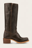 Charlotte | Women's Dark Brown Leather Knee-High Block-Heel Boots