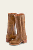 Charlotte | Women's Dark Brown Leather Knee-High Block-Heel Boots