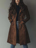 Trench Coat Women Double-Breasted Classic Vintage Style
