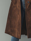 Trench Coat Women Double-Breasted Classic Vintage Style
