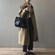 Trench Coat Women Double-Breasted Water-Repellent Long Belted