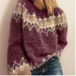 Emma | Women's Fair Isle Jacquard Pullover Knit Sweater with Nordic for Winter