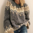 Emma | Women's Fair Isle Jacquard Pullover Knit Sweater with Nordic for Winter
