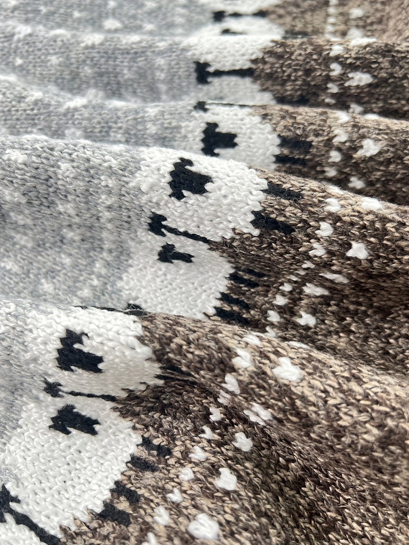 Mia | Women's Fair Isle Sheep Jacquard Thick-Knit Pullover Sweater with Nordic for Layering