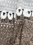 Mia | Women's Fair Isle Sheep Jacquard Thick-Knit Pullover Sweater with Nordic for Layering