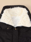 Parka Jacket Insulated Faux Fur Collar Drawstring Mid Length Winter Coat | Alma