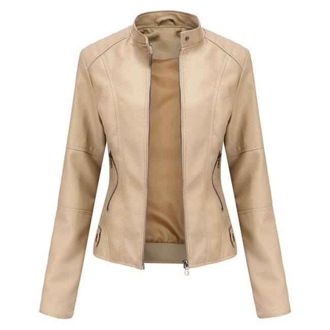 Elsie | Faux Leather Moto Jacket for Women