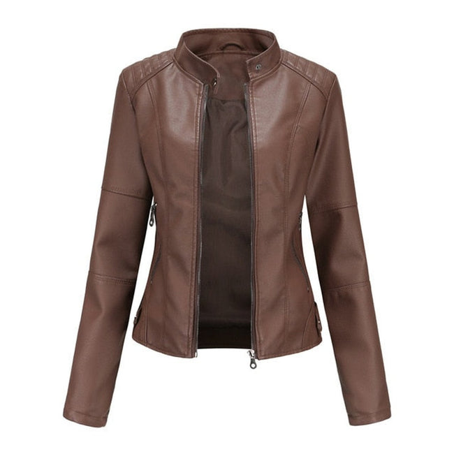 Elsie | Faux Leather Moto Jacket for Women