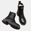 Grace | Women's Faux Leather Lace-Up Sherpa-Lined Knee High Boots