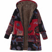 Amelia | Women's Long Floral Hooded Zip-Up Fleece Coat
