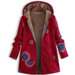 Amelia | Women's Long Floral Hooded Zip-Up Fleece Coat