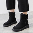 Mia | Women's Fleece-Lined Suede Slip-On Winter Ankle Boots