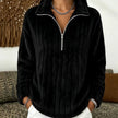 Amelia | Women's Fleece Quarter-Zip Pullover Ribbed Cozy Sweatshirt with Soft for Everyday