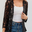 Eleanor | Women's Loose-Fit Floral Open-Front Cardigan Knit Sweater with Cozy for Layering
