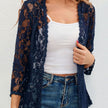 Eleanor | Women's Loose-Fit Floral Open-Front Cardigan Knit Sweater with Cozy for Layering