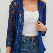 Eleanor | Women's Loose-Fit Floral Open-Front Cardigan Knit Sweater with Cozy for Layering