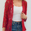 Eleanor | Women's Loose-Fit Floral Open-Front Cardigan Knit Sweater with Cozy for Layering