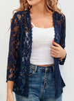 Eleanor | Women's Loose-Fit Floral Open-Front Cardigan Knit Sweater with Cozy for Layering