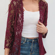 Eleanor | Women's Loose-Fit Floral Open-Front Cardigan Knit Sweater with Cozy for Layering