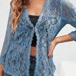 Eleanor | Women's Loose-Fit Floral Open-Front Cardigan Knit Sweater with Cozy for Layering
