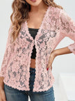 Eleanor | Women's Loose-Fit Floral Open-Front Cardigan Knit Sweater with Cozy for Layering