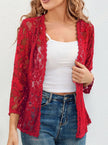 Eleanor | Women's Loose-Fit Floral Open-Front Cardigan Knit Sweater with Cozy for Layering