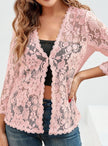 Eleanor | Women's Loose-Fit Floral Open-Front Cardigan Knit Sweater with Cozy for Layering