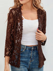 Eleanor | Women's Loose-Fit Floral Open-Front Cardigan Knit Sweater with Cozy for Layering