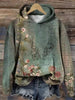 Grace | Women's Floral Print Relaxed-Fit Hooded Knit Sweater with Oversized for Layering