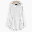 Charlotte | Women's Fluffy Plush Zip-Up Cat Print Hooded Sweater with Wrap for Winter