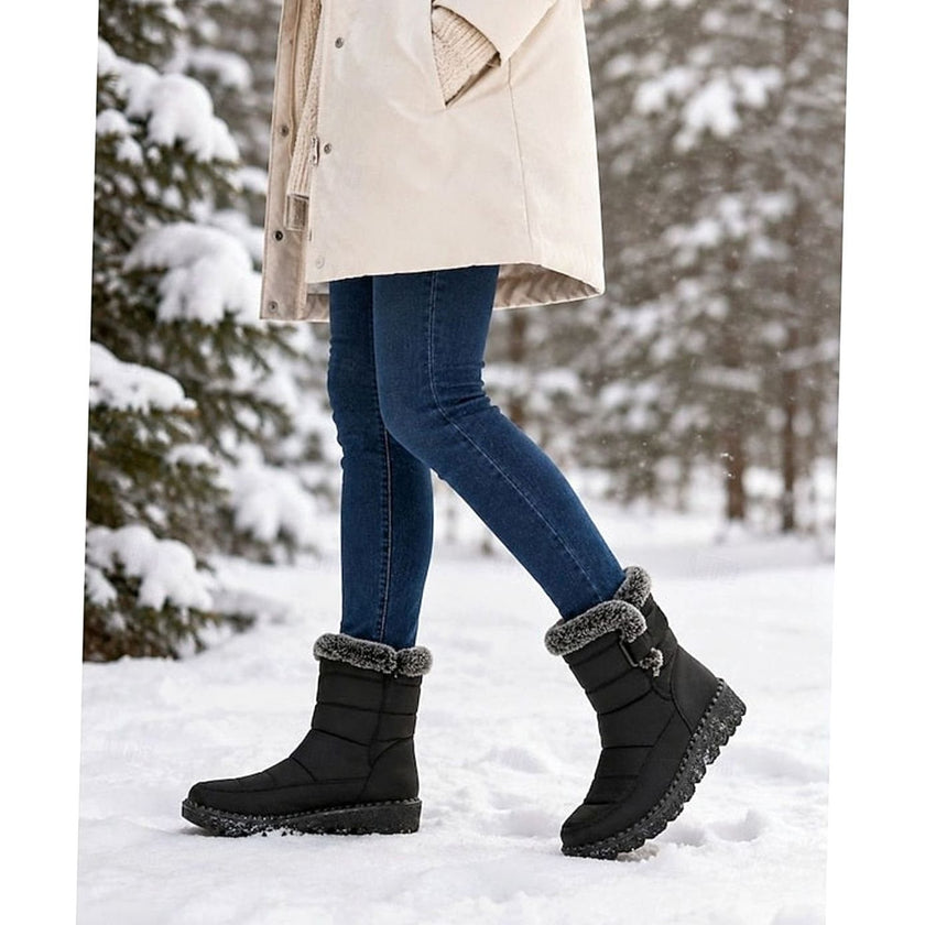 Emma | Women's Slip-On Fur-Trim Snow Winter Boots