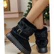 Scarlett | Women's Slip-On Fur-Trim Snow Winter Boots