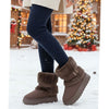 Scarlett | Women's Slip-On Fur-Trim Snow Winter Boots