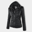 Bergljot | Women's Hooded Leather Jacket