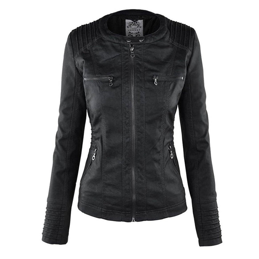 Bergljot | Women's Hooded Leather Jacket
