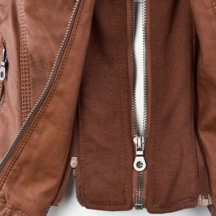 Bergljot | Women's Hooded Leather Jacket