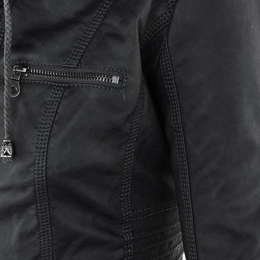 Bergljot | Women's Hooded Leather Jacket