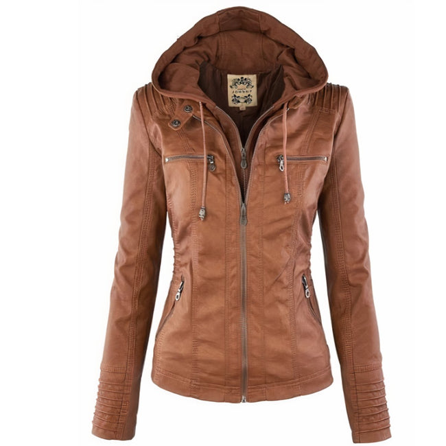 Cora | Faux Leather Moto Jacket for Women