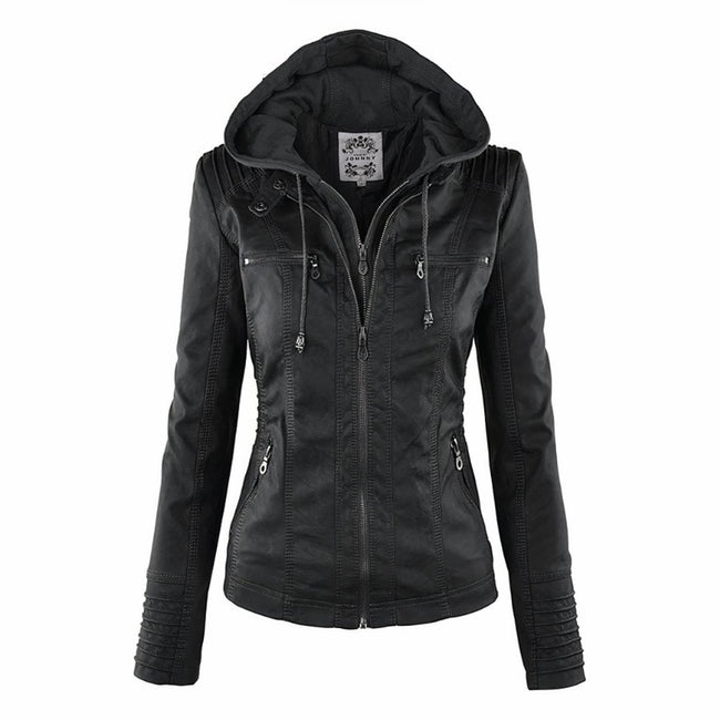 Cora | Faux Leather Moto Jacket for Women