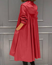 Trench Coat Women Hooded Waterproof Long Zip-Up