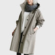 Trench Coat Women Hooded Waterproof Relaxed Fit Long