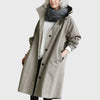 Trench Coat Women Hooded Waterproof Relaxed Fit Long