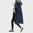 Trench Coat Women Hooded Waterproof Relaxed Fit Long